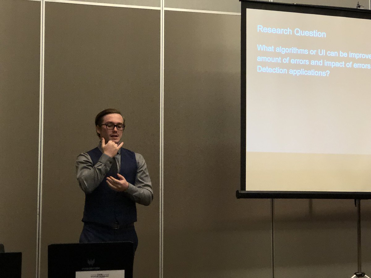 Shane Angel, another IT/<a href="/STAMPGallaudet/">STAMPGallaudet</a> major at <a href="/GallaudetU/">Gallaudet University</a> is presenting at #CSUNATC22 now, on the topic of “Teleconference Sign Language Detection,” which he investigated during last year’s <a href="/NSF/">U.S. National Science Foundation</a>-funded REU under <a href="/rajakushalnagar/">Raja Kushalnagar</a>’s and my mentorship. 1/2