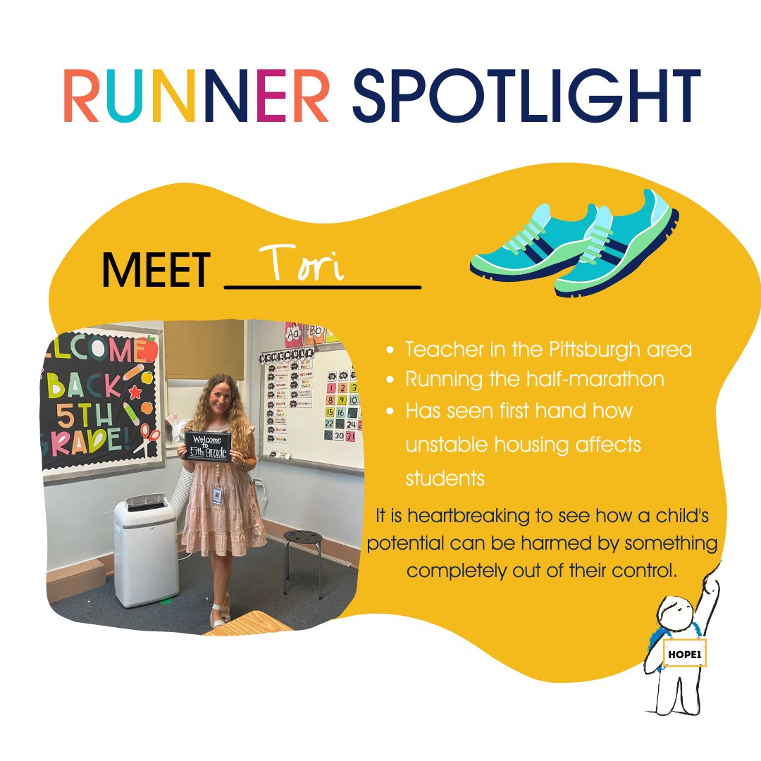homelessfund412's tweet photo. Teachers "run" the world!

Tori is a teacher in the Pittsburgh area and has seen how unstable housing affects her students.

Help Tori reach her goal here--> https://t.co/Z8nqyL4LdA

#HCEF #RunForAReason #PittsbughMarathon #MOVEPittsburgh https://t.co/Lnseao7Wsm