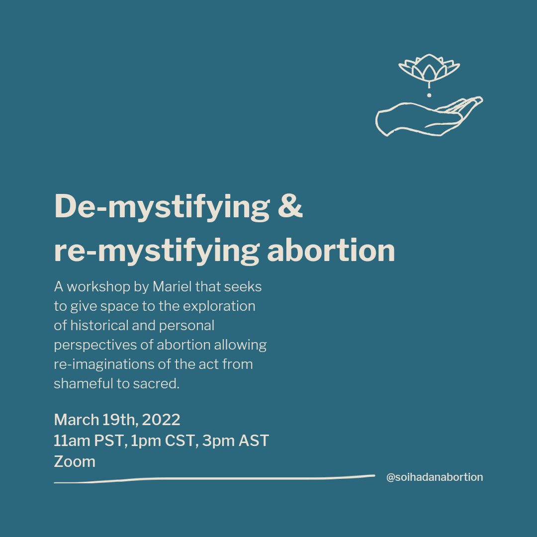 soihadanabort's tweet photo. FREE online workshop *this Saturday*📢
Register 🔗https://t.co/NbyRpQw2a4
#AbortionIsHealthcare #Abortion #AbortionStigma #StigmaBusting #AbortionLove #PostAbortion
@AcpAbortion https://t.co/cR5biD7aCe