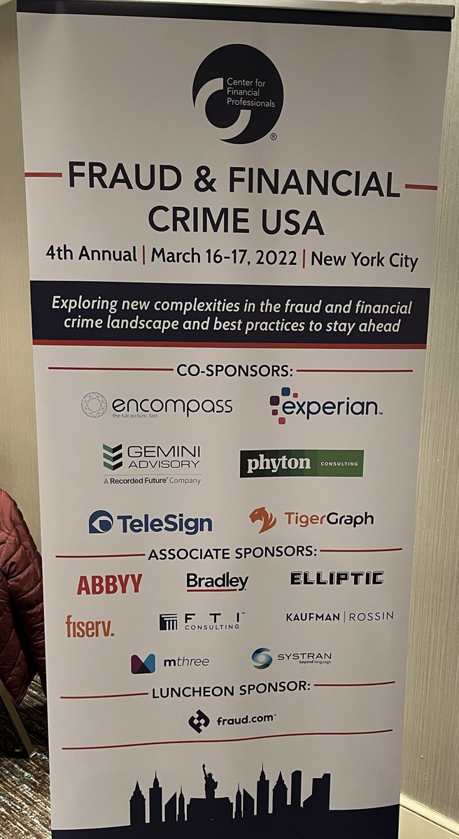 DeepSpaceEye's tweet photo. Our own Stas Alforov discusses how companies can stay ahead of merchant breaches. #cefpro Fraud & Financial Crime USA New York City. https://t.co/QpKmqtLpKH