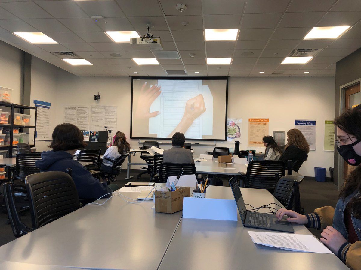 cstlnau's tweet photo. We had another STICH Prof. Develop. Workshop on 3/9 lead by one of our STICH Project coordinators, Tina Zecher! Scholars worked on abstracts- what are they, how do we write them, etc. &amp; wrote a collective abstract for the STICH presentation at the Undergraduate Symposium 😎✍📚️ https://t.co/7LervA3Ioi