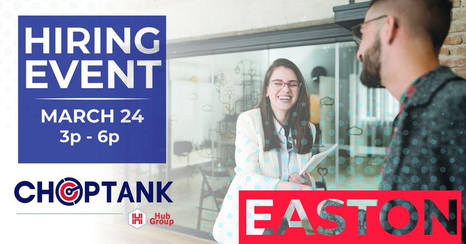 Sign up for an interview with a Choptank recruiter, Thursday, March 24 from 3 to 6pm at our brand new #Easton location! #EastonHiringEvent
Reserve your spot by emailing our Talent Acquisition team at recruitment@choptanktransport.com. 
#workhere #careersatchoptank