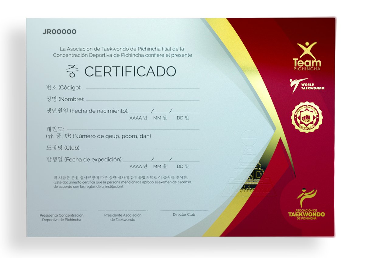 aso_tkd_pich's tweet photo. Al recibir tu certificado, verifica sello de seguridad dorado, sello seco y sello holográfico ✅
#nosreinventamos
@TeamPichincha https://t.co/BtLBzRFheu