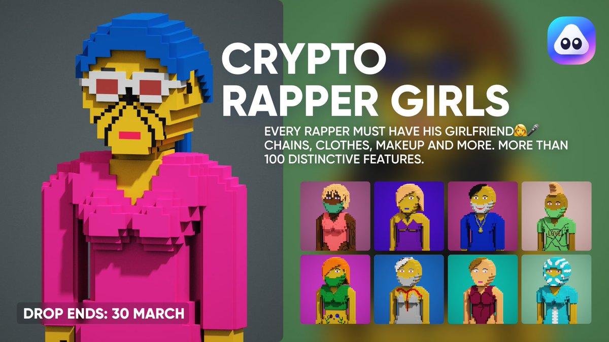 AirNFTs | Multichain NFT Marketplace (@airnfts) on Twitter photo Have you checked the CRYPTO RAPPER GIRLS Collection yet? 👀
Only on <a href="/airnfts/">AirNFTs | Multichain NFT Marketplace</a>👇
app.airnfts.com/drop/CRYPTO_RA…
👉Like & RT if you like this
👉Follow <a href="/airnfts/">AirNFTs | Multichain NFT Marketplace</a>
👉Try app.airnfts.com🚀
#NFTartists #nftcollectors #airnfts #opensea #cryptoart #NFT #tron #aave <a href="/crypto_rappers/">Crypto Rappers Club (NFT)</a> Have you checked the CRYPTO RAPPER GIRLS Collection yet? 👀
Only on <a href="/airnfts/">AirNFTs | Multichain NFT Marketplace</a>👇
app.airnfts.com/drop/CRYPTO_RA…
👉Like & RT if you like this
👉Follow <a href="/airnfts/">AirNFTs | Multichain NFT Marketplace</a>
👉Try app.airnfts.com🚀
#NFTartists #nftcollectors #airnfts #opensea #cryptoart #NFT #tron #aave <a href="/crypto_rappers/">Crypto Rappers Club (NFT)</a>