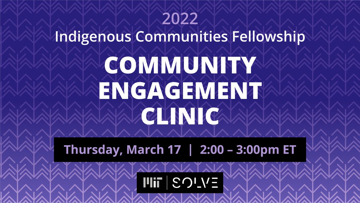 NUNAGroup's tweet photo. The #IndigenousCommunitiesFellowship from @SolveMIT offers $10k in unrestricted funding and  tailor made support from the MIT community. Tune in tomorrow at 2PM EST to learn more about the #Fellowship and how easy it is to apply: https://t.co/nRZZf3scPy https://t.co/LxgRMUbErC