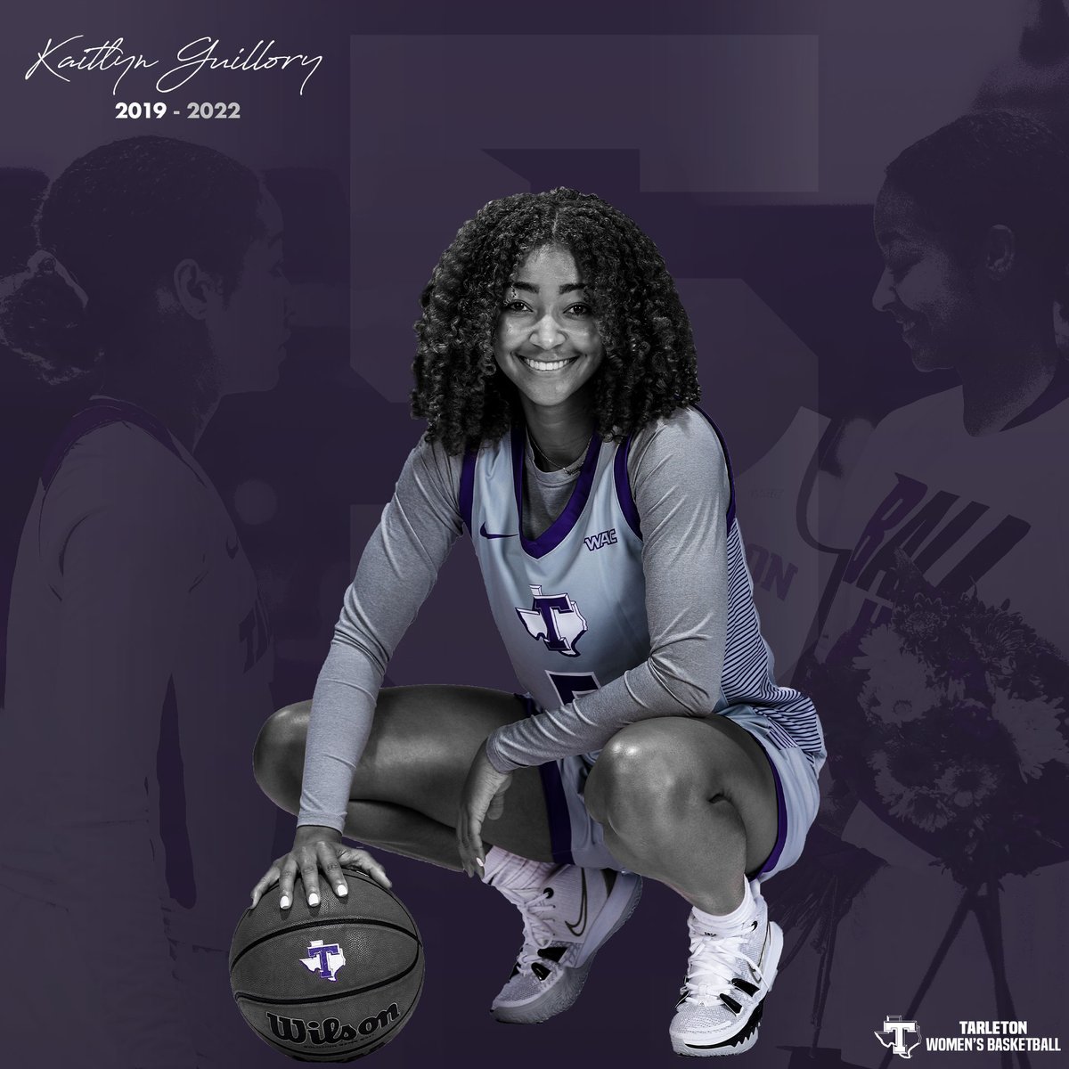 TarletonWBB's tweet photo. 𝗧𝗵𝗮𝗻𝗸 𝗬𝗼𝘂 5️⃣ 

🏀 47 games started
🏀 46 Texan victories
🏀 Most assists (96) of any player in Tarleton's D1 era
🏀 Best A/TO ratio for two straight seasons (2019-20, 2020-21)
🏀 217 career points, 204 career rebounds, 62 games played

@GuilloryKaitlyn https://t.co/ASdsGGvQG4