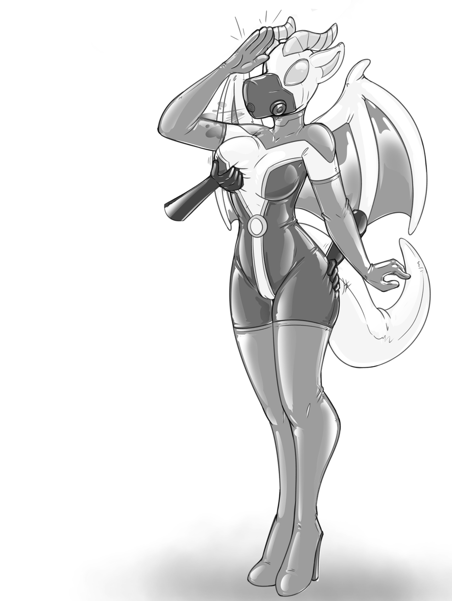 ShinyHelix's tweet photo. A pic for @DreamSearcher12 who wanted to see Mew trussed up in one of her cute dream drone outfits https://t.co/TQcc5DYK6E