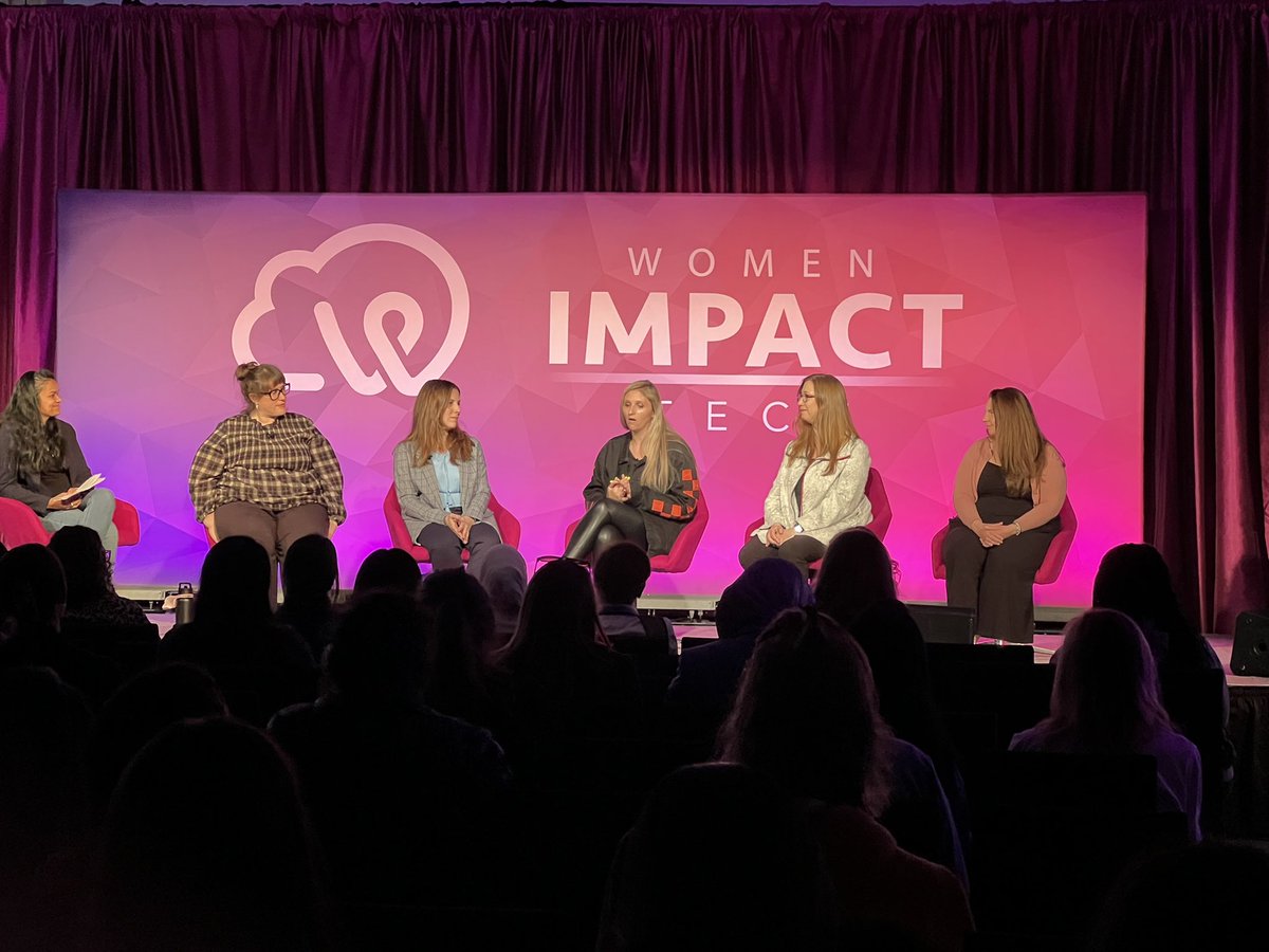 WomenImpactTech's tweet photo. Panel: The Importance of Allies #Embroker #Amazon #Humane #Twilio #Netflix #Google #WomenImpactTech https://t.co/PbSJT1iIqR