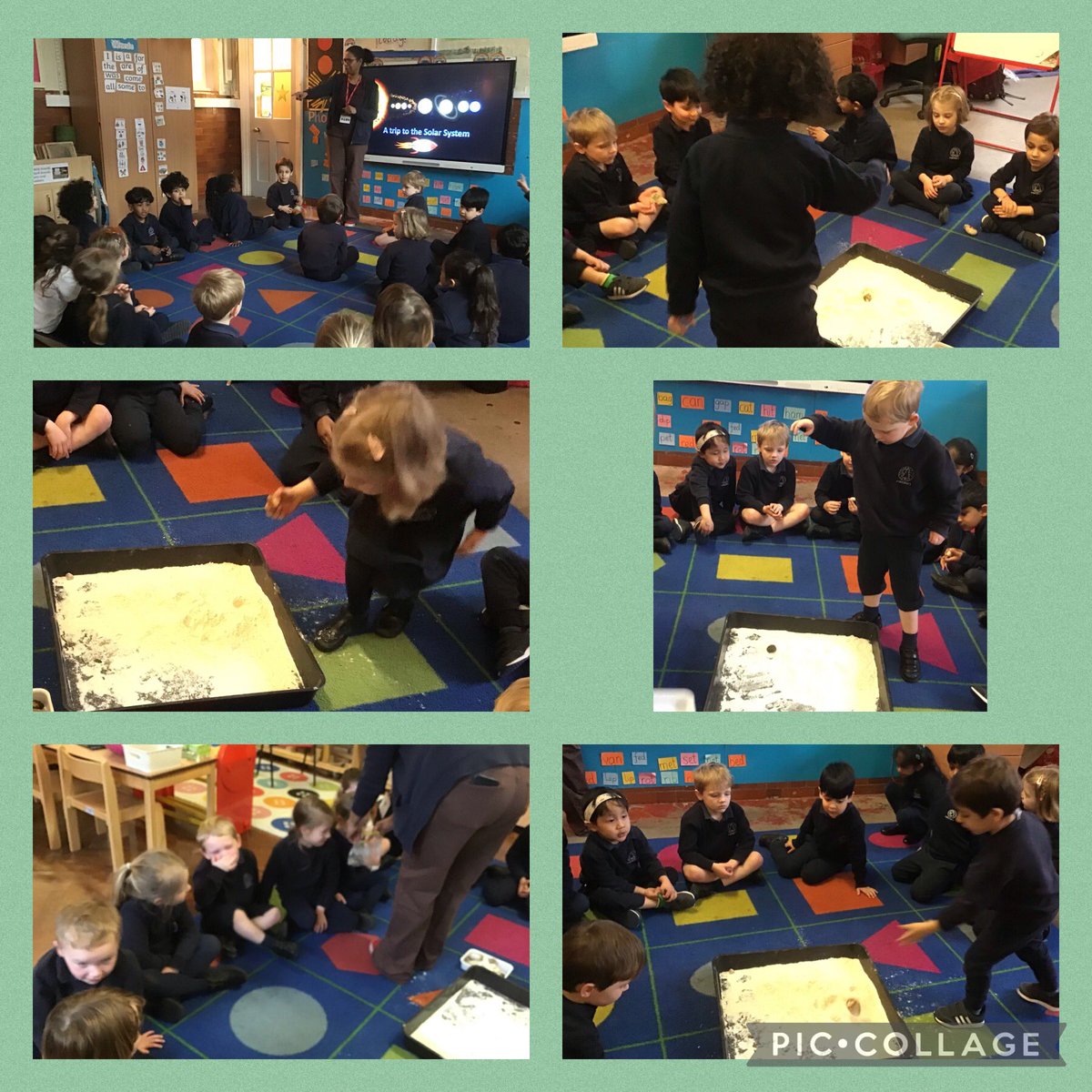 Reception@fircroft.family (@r_fircroft) on Twitter photo To celebrate British Science Week #BSW22 one of our lovely parents came in to teach Reception all about the solar system. We learnt how craters on the moon are formed by dropping icy space rocks into flour and found out that Uranus smells like rotten eggs 😝<a href="/fircroftSW17/">Fircroft Primary</a> To celebrate British Science Week #BSW22 one of our lovely parents came in to teach Reception all about the solar system. We learnt how craters on the moon are formed by dropping icy space rocks into flour and found out that Uranus smells like rotten eggs 😝<a href="/fircroftSW17/">Fircroft Primary</a>