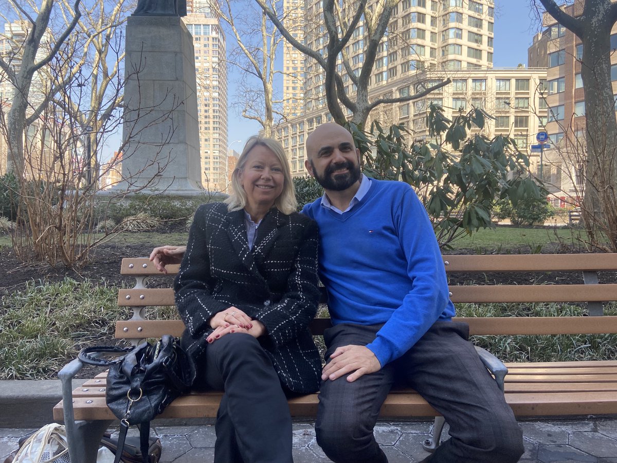Riis_Settlement's tweet photo. Today, our executive director @cnhanway met with representatives from @GoddardRiv, @Ifs_network & @AskovFonden from Copenhagen to discuss #settlementhouse advocacy at the @UN. Here, he is pictured with Helle Obo, CEO of Askovfonden.#settlementhousestrong https://t.co/lL0hQl1rcz