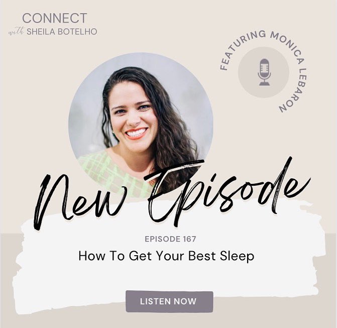 SheilaaBotelho's tweet photo. Monica Le Baron is a Sleep Coach and Yoga Therapist. We chatted how you can have the most beautiful, regenerative sleep of your life!

Listen to episode 167 of The Connect with Sheila Botelho Podcast at the link in the comments. https://t.co/ap3qSoAG5A