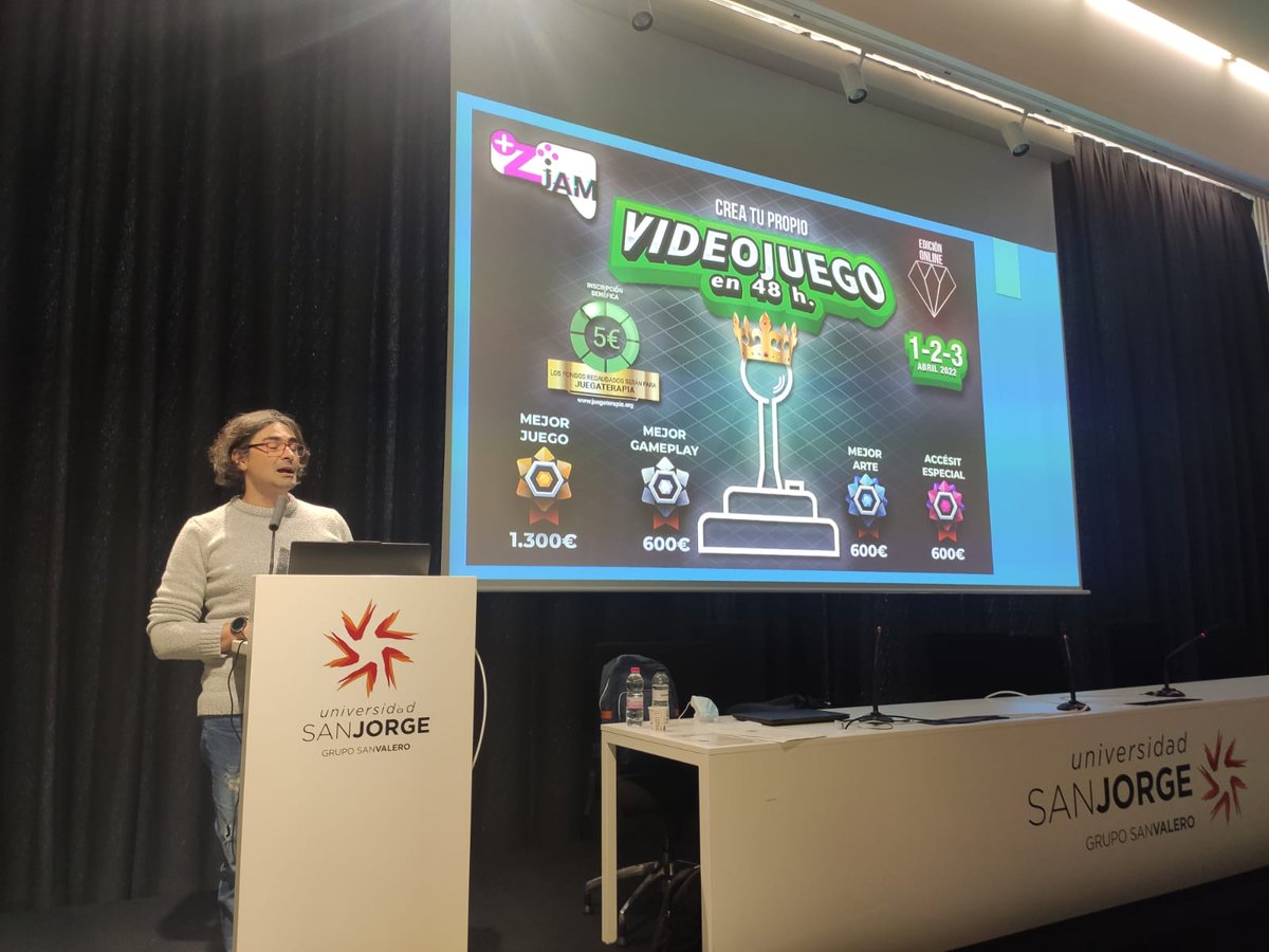 AragonEmprende's tweet photo. 👏 Comienza la IV edición de Zjam ➡️ el evento más importante de desarrollo de prototipos de videojuegos 🕹️

📸 Mauricio García, de @TheGameKitchen y @billetecohete anuncia esta nueva edición.

Inscríbete aquí 👉🔗 https://t.co/iRVJxtkNKH https://t.co/ptohJnthQ2