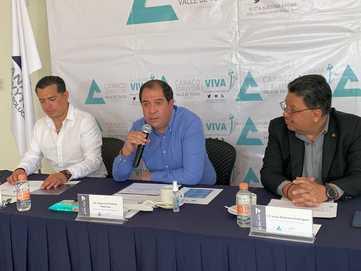 La <a href="/Canaco_Toluca/">Canaco Valle de Toluca</a> que encabeza <a href="/jorgeluispedra/">Jorge Luis Pedraza</a> llamó a generar una nueva economía, con lo cual se pueda reactivar al Valle de Toluca mediante eventos como los concernientes a los 500 años de la capital  del Estado de México