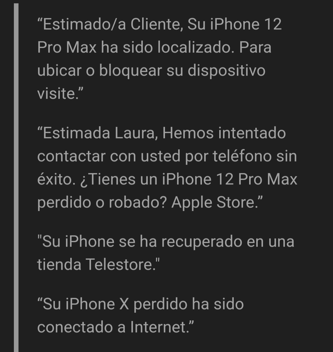 guardiacivil's tweet photo. ⚠️#ALLERTA❗
Detectados casos de robos de iPhone que pasado un tiempo los usuarios reciben emails o mensajes que informan que ha sido encontrado 📲 y para recuperar la información deben ir a una web fraudulenta que pide credenciales del Apple ID. #NoPiques
https://t.co/iMDdg37pzq https://t.co/dfkzEsX7Wt