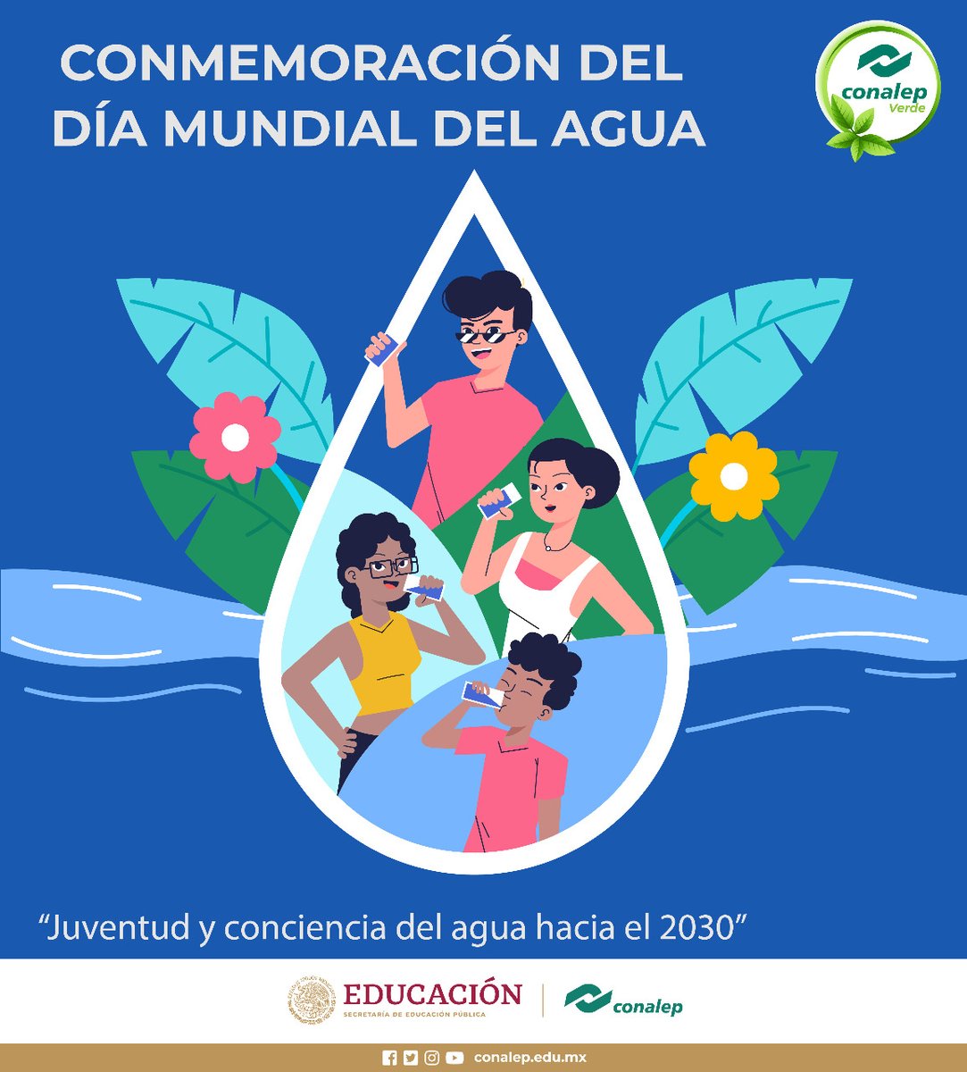En el marco de la conmemoración del día mundial del agua, #CONALEPVerde Jóvenes los invita a la transmisión en vivo del evento “Juventud y Conciencia del agua hacia el 2030”, donde conocerán sobre la problemática actual y un futura del agua.

!No faltes! : youtube.com/watch?v=VD-uwn…