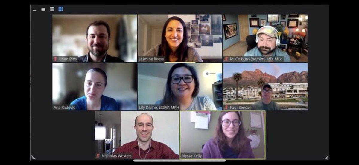 jazfitmd's tweet photo. Great discussion with providers passionate about improving #mentalhealth care and #MedEd 🤓. Thanks to @Dr4Teens , @DocWesters , Brian Pitts, Alyssa Kelly, and all who joined our #sahm22 MH SIG! https://t.co/uLRgyLc5ej