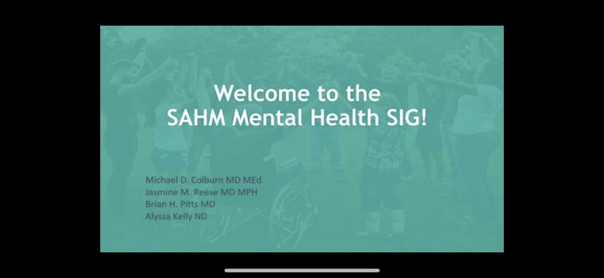jazfitmd's tweet photo. Great discussion with providers passionate about improving #mentalhealth care and #MedEd 🤓. Thanks to @Dr4Teens , @DocWesters , Brian Pitts, Alyssa Kelly, and all who joined our #sahm22 MH SIG! https://t.co/uLRgyLc5ej