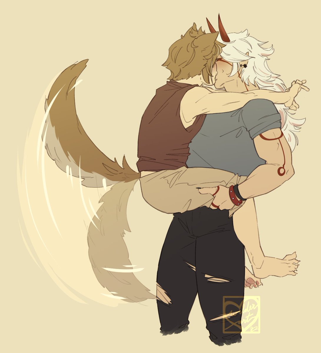 wilderhardt18's tweet photo. I've been sleeping on this ship but all the adorable art I've seen lately has finally woken me up.  #genshinimpact #ittorou #AratakiItto #gorou https://t.co/AWBCBIqQSz