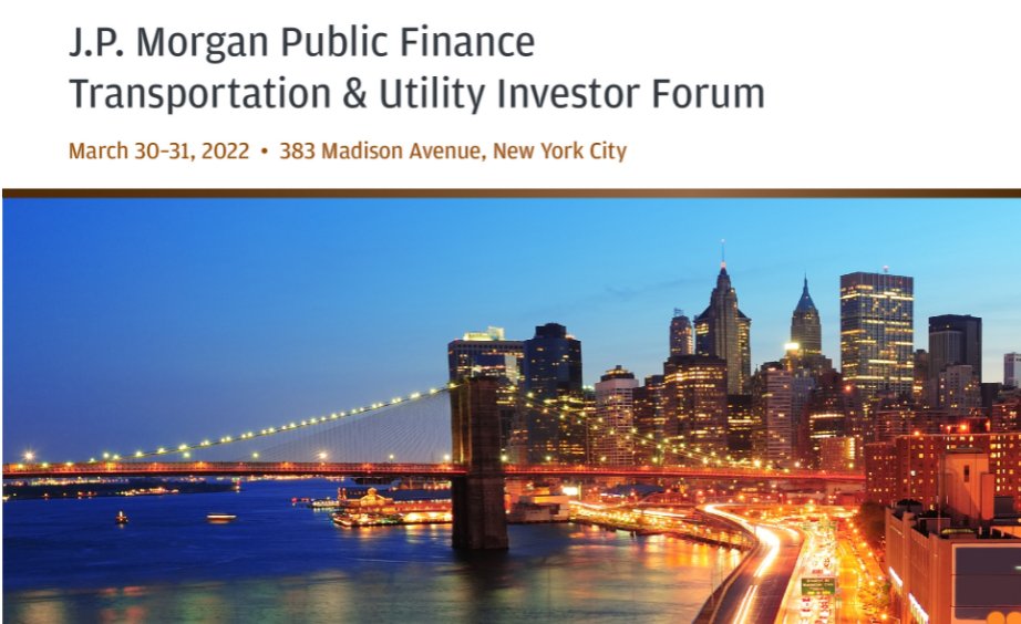 Anyone else going to JPMorgan's Public Finance Transportation &amp; Utility Investor Forum at the end of the month in NYC? #muniland #uspublicfinance