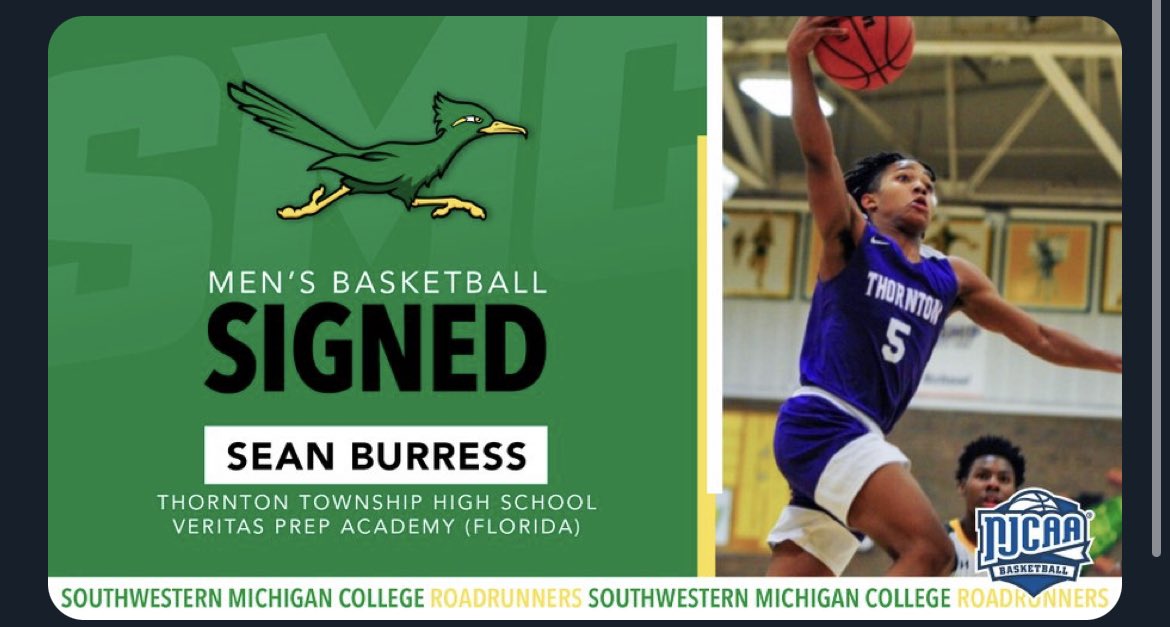 Both Thornton Wildcats 2022 F Mark Williams (@_MW24__) &amp; 2021 G Sean Burress (<a href="/SeanB_5/">Sean Burress</a> ) signed to play at Southwestern Michigan College under former Thornton Wildcat standout &amp; former #B1GMBB Iowa Hawkeye (<a href="/IowaHoops/">Iowa Men’s Basketball</a>) standout Coach Rodell Davis (<a href="/CoachRodell/">Rodell Davis</a> )

#TTHS