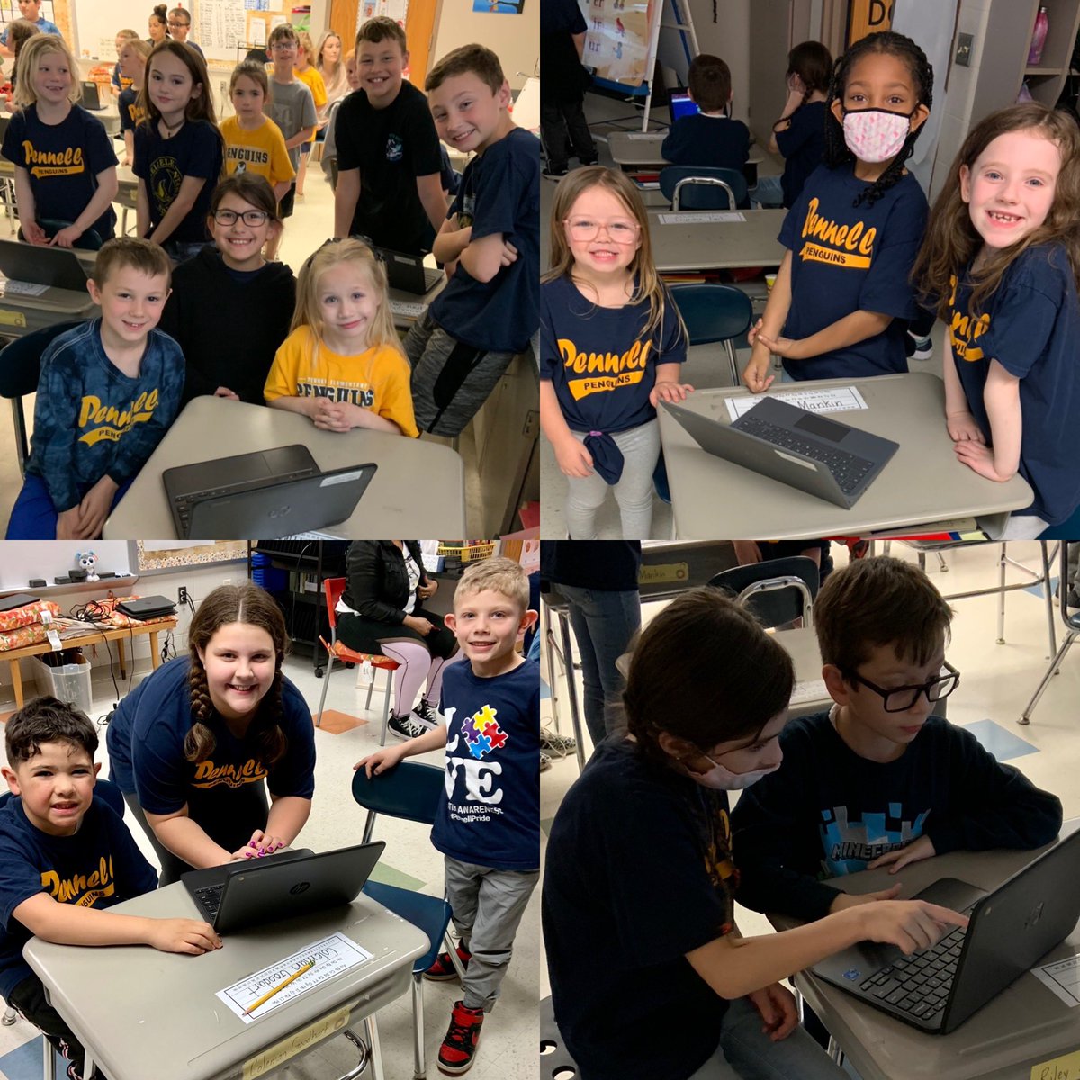 We had a blast with our 1st grade buddies today! We played #Kahoot to review Pennell’s expectations and remind our friends to always be responsible, respectful and safe! Thanks for being wonderful hosts <a href="/My109Sunshine/">Mrs. Irving</a> 💙💛🐧