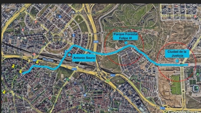 metrovaldebebas's tweet photo. Estimado @davidperez ,aquí van nuestras propuestas para que la L11 pase antes por el barrio de Valdebebas que por el ✈️ y un futuro diseño de la L1 para conectar Sanchinarro y Ciudad de la Justicia, trabajo de @noelioku26.
Estamos a su disposición

@AVValdebebas @Transportes_CM https://t.co/J4fHhZMmyq
