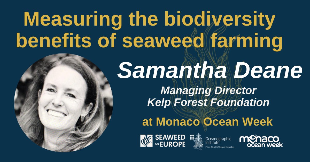 "Cultivated kelp forests play a role as ecosystem engineers", says Samantha Deane of Kelp Forest Foundation. But how do we quantify the positive #biodiversity impact of #seaweed? Join us on 24 March at #MOW2022 eventbrite.co.uk/e/seaweed-day-…