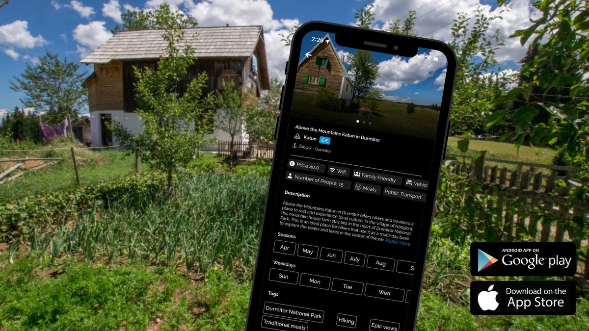 meanderbug's tweet image. Above the Mountains Katun is now available through the Meanderbug App as well as the nearby #hiking routes. Amazing couple or family destination to experience #katun life, #organic foods, and one-of-a-kind nature.