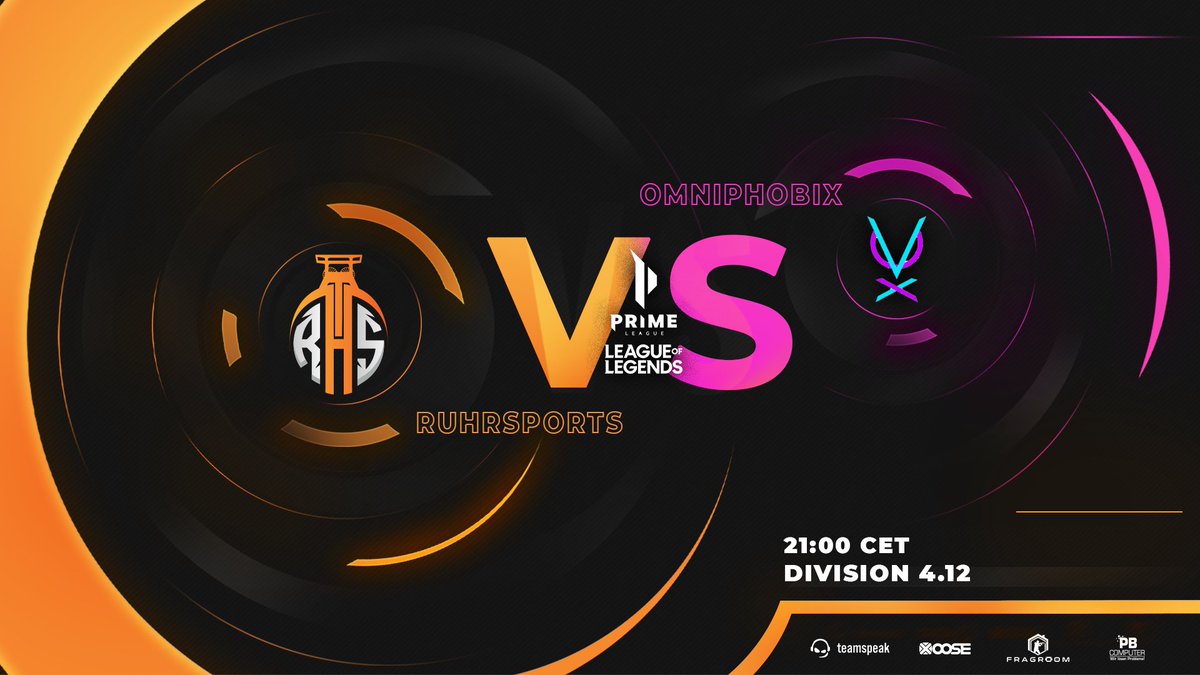 Ruhrsports (@ruhrsports) on Twitter photo Heute um 21 Uhr geht es für unser #LoL Mainteam gegen <a href="/omniphobix/">Omniphobix</a> in der <a href="/PrimeLeague/">Die Techniker Prime League</a> Div. 4.12.
Zu sehen gibt es das ganze auf twitch.tv/ruhrsports also einschalten und anfeuern!
#malochen Heute um 21 Uhr geht es für unser #LoL Mainteam gegen <a href="/omniphobix/">Omniphobix</a> in der <a href="/PrimeLeague/">Die Techniker Prime League</a> Div. 4.12.
Zu sehen gibt es das ganze auf twitch.tv/ruhrsports also einschalten und anfeuern!
#malochen