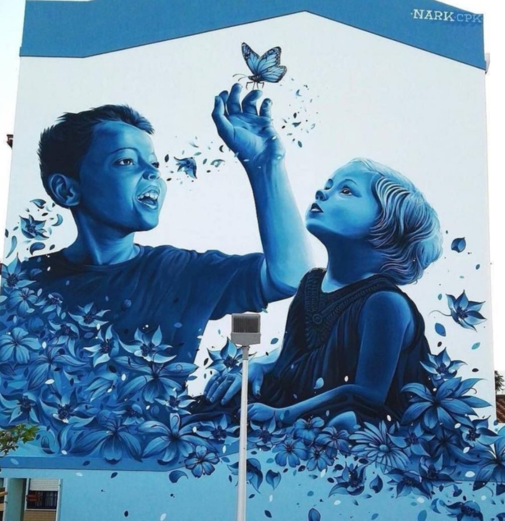 nouatre's tweet photo. Bonjour 👀
#streetart.  #urbanart.  #mural 
By : Nark https://t.co/Xb7s57u6sz