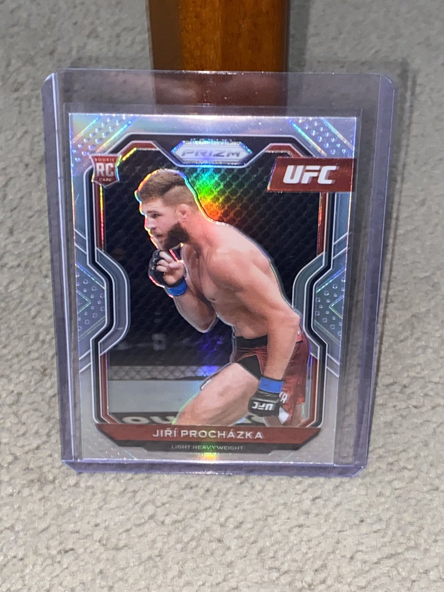FiBroadway's tweet photo. Panini Prizm UFC Silver Prizm Rookie Jiri Prochazka 🔥. I was thinking all day, what the best fighter would be, to pull from these… fair to say I did very well. https://t.co/hTnmI3xSyc