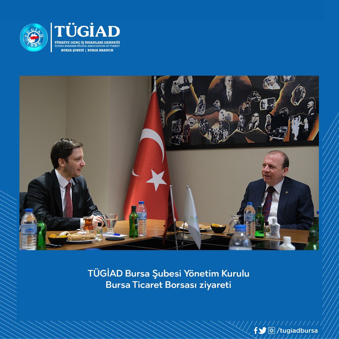 TUGIADBURSA's tweet photo. TÜGİAD Bursa Şubesi Yönetim Kurulu Bursa Ticaret Borsası’nı ziyaret etti. Bursa Ticaret Borsası Başkanı ve Türkiye Odalar ve Borsalar Birliği Yönetim Kurulu Üyesi Özer Matlı ile bir araya gelen yönetim kurulumuz fikir alışverişinde bulundu. https://t.co/OVGYaf0htO