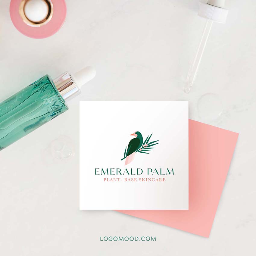LogoMoodLogos's tweet photo. Exclusive ready-made logo for sale. Elegant &amp; modern tropical birds perch on a tropical palm frond leaf. Emerald green &amp; pink shades are used to create a modern and sophisticated look. 

👉🏻 shop this exclusive 
https://t.co/8GaykYheJy

#logoshop #logomood #birdlogo #skincarelogo https://t.co/FMbh9mpOge