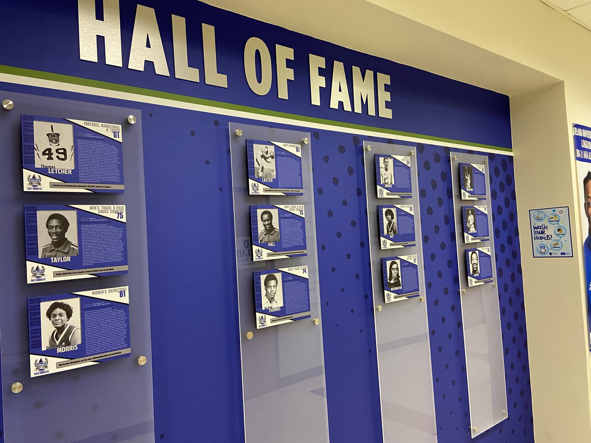 GeauxDU's tweet photo. Here are a few more pictures of the new wall display honoring the last two induction classes to the #DUSHOF #MyDU #GeauxBleu https://t.co/G2MZQDcKlJ