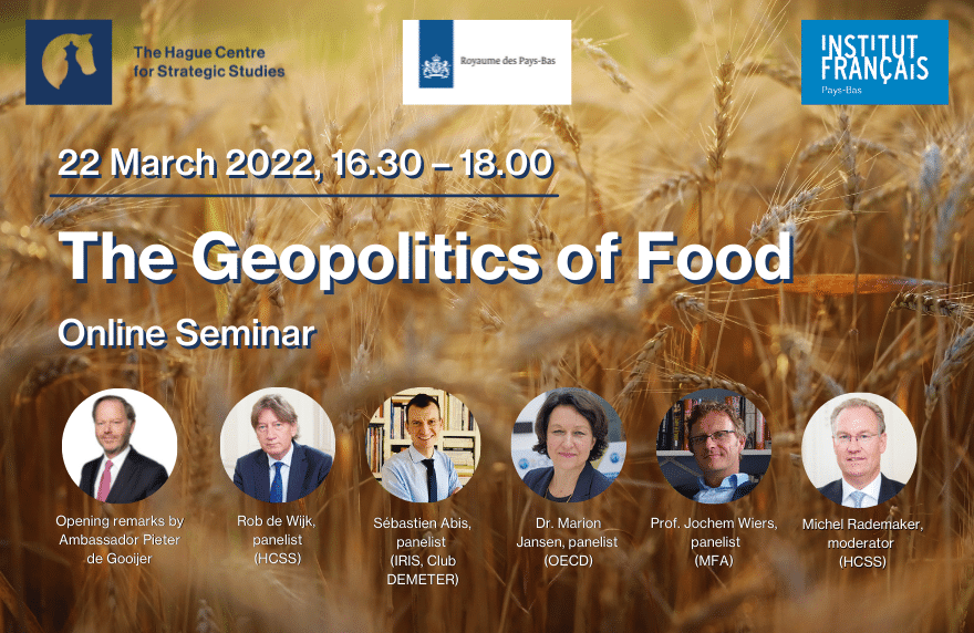 Le webinar “The Geopolitics of Food” co-organisé par <a href="/hcssnl/">HCSS - The Hague Centre for Strategic Studies</a> <a href="/oecdagriculture/">OECD Agriculture ➡ Towards Better Food Policies</a> #ClubDemeter et <a href="/AgriParijs/">LAN Frankrijk</a> se tiendra le 22 mars 16h30-18h avec intervenants <a href="/robdewijk/">rob de wijk</a> <a href="/sebastien_abis/">Sébastien ABIS</a> <a href="/MJansenEcon/">Marion Jansen</a>  Envie d’y assister? Plus d’infos et inscription gratuite ⬇️ bit.ly/3CUzCj9