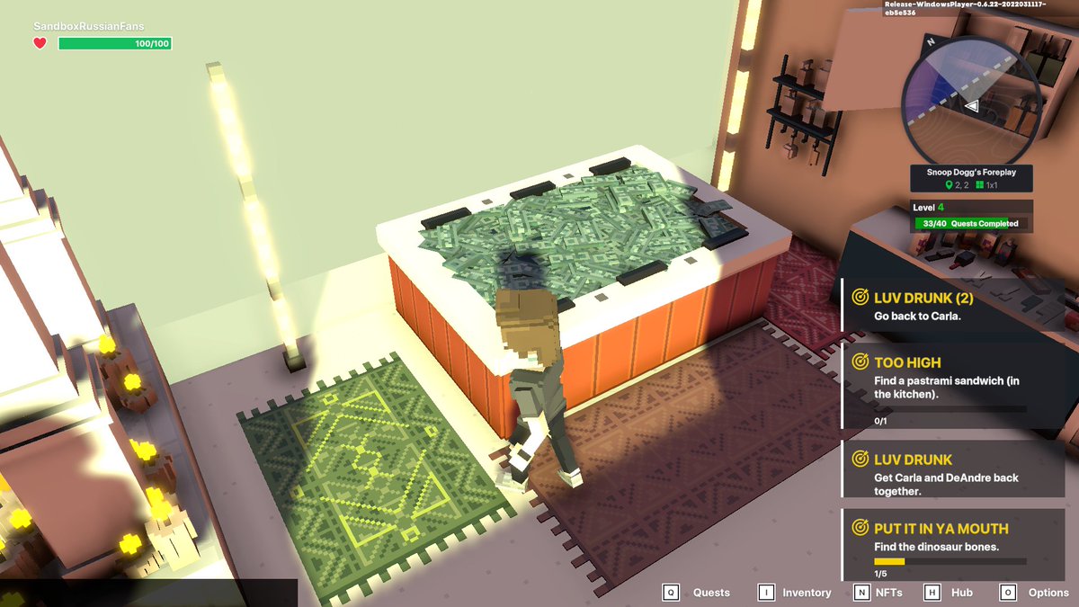shanicestinnet1's tweet photo. @TheSandboxGame I just participated in the daily #SandboxAlphaS2Contest for a chance to earn up to 1,000 $SAND! Starting March 16 - Take a money bath in Snoop Dogg Mansion. Check out my screenshot below!
👇 #SandboxAlphaS2 https://t.co/6QcP4ODM26