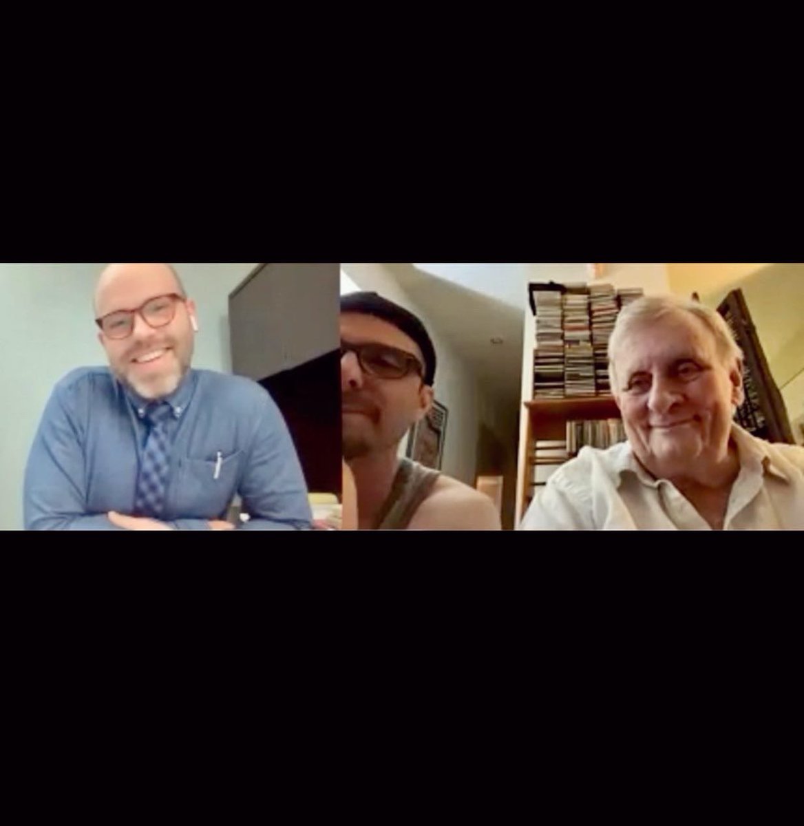 eesolomo's tweet photo. #SAYGAY Moments of pure JOY having Edmund White & Michael Carroll (@mcarrollny) join #QueerIntersections today. Phenomenal fellowship & Q&A with students. THANK YOU! The teacher & fan in me are most full today. 🏳️🌈📚❤️🙏🏼
#AmericanStudies #lgbtq #AcademicTwitter #BookTwitter https://t.co/DVAG1Uulkm