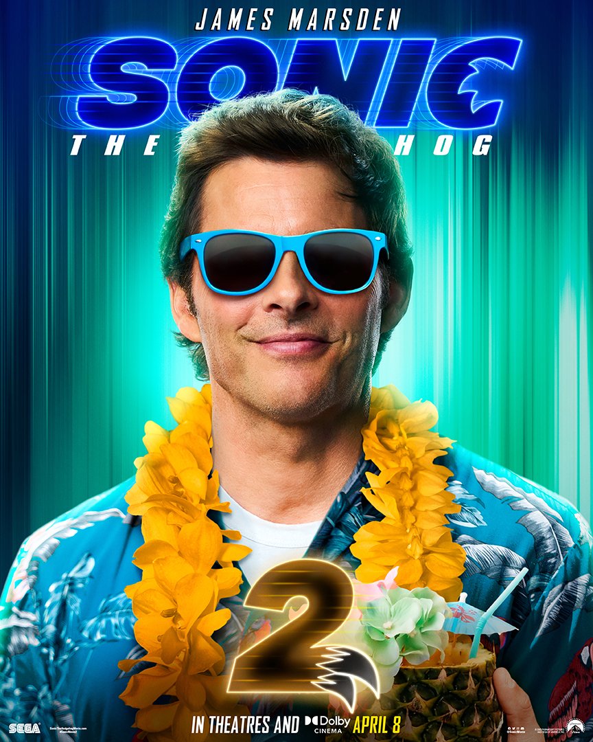 SonicMovie's tweet photo. Donut Lord thinks he is getting a vacation? Think again. See James Marsden in #SonicMovie2 on April 8. ️🎟️: https://t.co/z4e8LsRG9K https://t.co/b3RTk553It