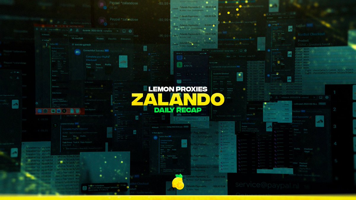 Another amazing release for all LemonProxies users, our Sorrento Datacenter plan completely cooked on Zalando like usual!🥳

To celebrate let’s giveaway 5 x 10 DC Sorrento’s 🔥

- Like ♥️ &amp; Retweet ♻️ 
- Drop a follow 👥
- Comment ‘🍋’ (1 comment = 1 entry)