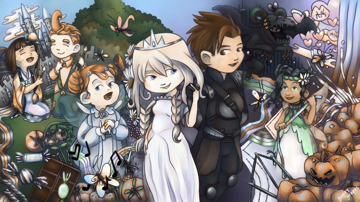 Here's my half of the <a href="/bokumonobigbang/">bokumonobigbang</a> I did with <a href="/CatssAutumn/">Autumn</a>! You can read their story here: archiveofourown.org/works/37768924

 #BokumonoBigBang #BokumonoBigBang2022 #StoryofSeasons #HarvestMoon #牧場物語