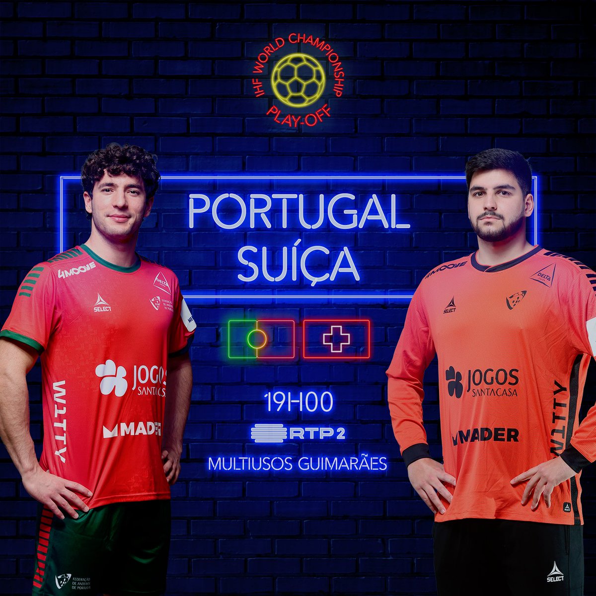 AndebolPortugal's tweet photo. 🇵🇹 ℍ𝔼ℝ𝕆́𝕀𝕊 𝔻𝕆 𝕄𝔸ℝ 🌊

🔛 𝚙𝚕𝚊𝚢-𝚘𝚏𝚏 𝐈𝐇𝐅 𝐖𝐨𝐫𝐥𝐝 𝐂𝐡𝐚𝐦𝐩𝐢𝐨𝐧𝐬𝐡𝐢𝐩 𝟐𝟎𝟐𝟑

🇵🇹 ⚔️🇨🇭
📅 17/03
🕔 19h00
📺 @RTP2 
📍 Multiusos de Guimarães

#heróisdomar #portugal #andebol #jogossantacasa #lidlportugal #mader #aguamonchique #W1TTY #4moove #deltacafes https://t.co/erw3SLPjSH