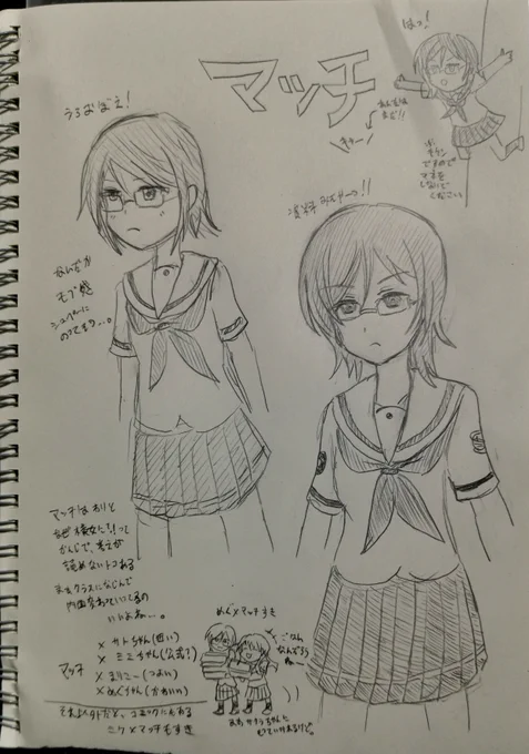 はいふりうろおぼえで描いてみよう+答え合わせしよう
12人目、マッチ
パーツがシンプルなのもあって
要素であーでもないこーでもない書きが少なくなりました…。 