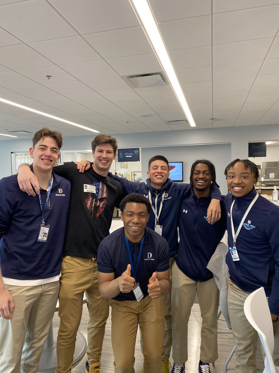 d219packman's tweet photo. Great to have one of our @DePaulPrepMBB alum on campus today!  Big man @BigB091 Brian Mathews stopped by to see the #FAMO and the new campus renovations. Miss his positive energy. @UNDmbasketball got a great young man. https://t.co/h9mMd1UlFU