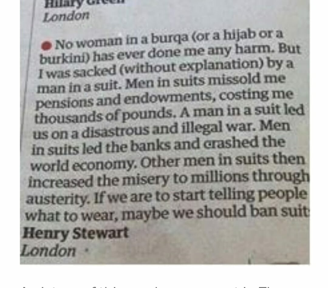 JonnyWaterfield's tweet photo. Always worth reposting @happyhenry's letter about men in suits #BanSuits https://t.co/RTmtGIe2X3