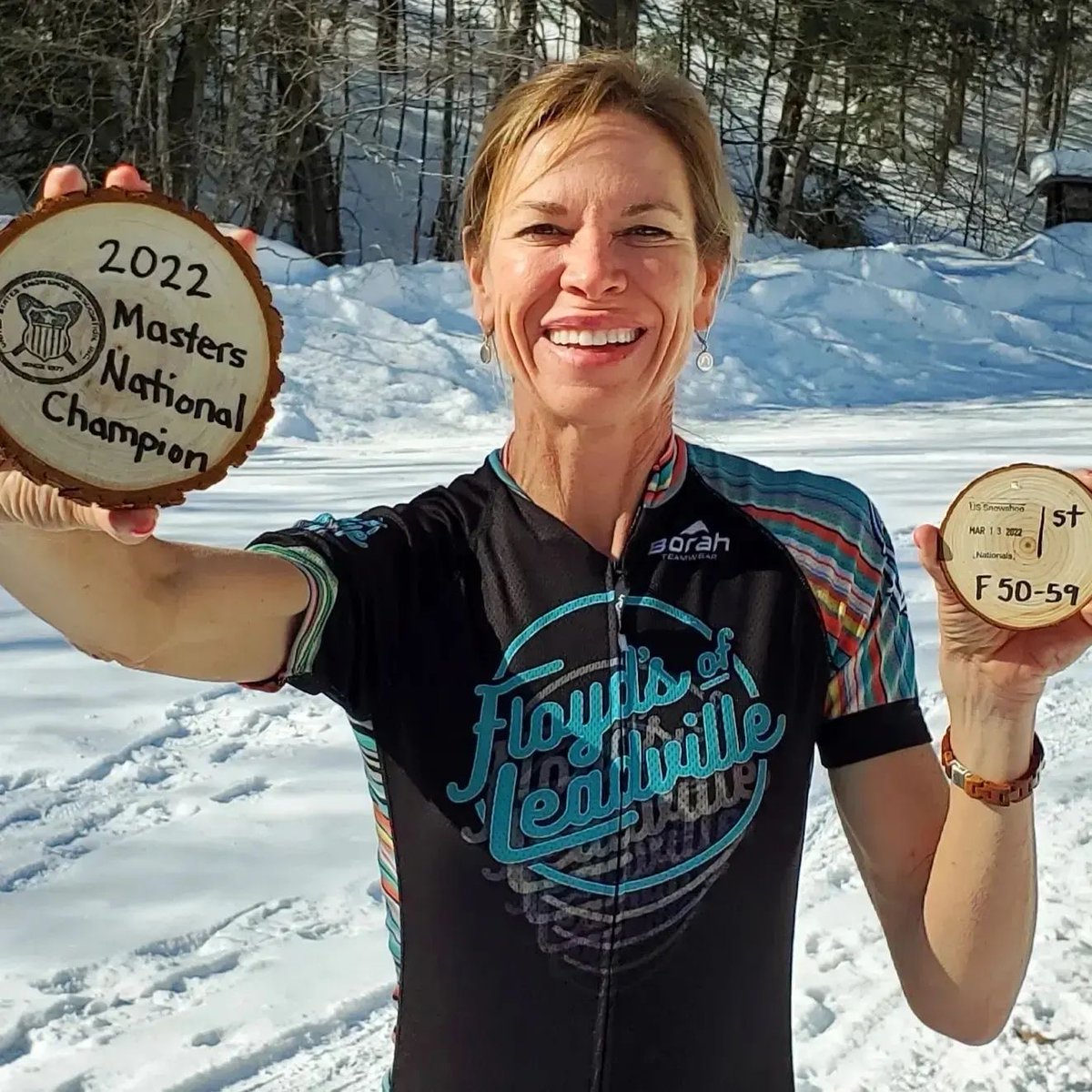 While those of you @midsouthgravel were trying to avoid the snow this weekend, <a href="/staceyhendry/">Stacey Hendry</a> got busy dominating in it. Congrats on picking up a US Masters Snowshoe National Championship. Now go warm up and #relaxandrecover 🔥

<a href="/borahteamwear/">Borah Teamwear</a>
#snowshoe #floydsofleadville