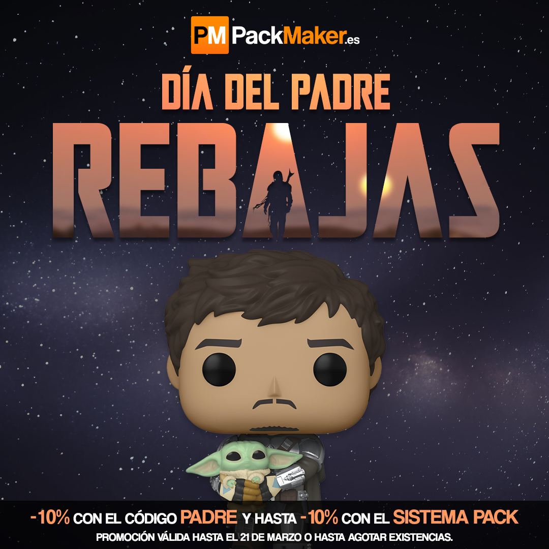 PackMaker_es's tweet photo. 👨‍👧‍👦 ¡PADRE, LO DE TU DÍA! Le dice Grogu, al padre.

Con una versión de la "commmedia" de Ignatius Farray, ¡empezamos nuestra celebración del día del padre!

Volvemos a tener el cupón PADRE, que aplica un -10% de descuento. ¡Válido hasta el 21 de marzo!

🛒https://t.co/w4d8W4ly58 https://t.co/yXATBLct2w