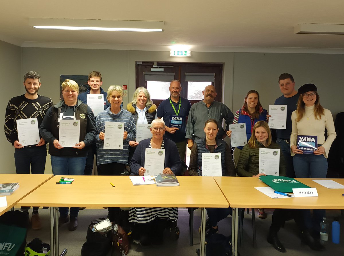 Congratulations to our 16th cohort of Mental Health First Aiders on completing the 2-day training. Ready to help improve rural mental health 👍 

Thanks to <a href="/RNAAuk/">Royal Norfolk Agricultural Association</a> for hosting us and <a href="/_ukmentalhealth/">UK Mental Health Ltd</a> for facilitating the training
 <a href="/EssenceNorfolk/">Essence Foods and Essence Botanicals</a> @fieldingcottage <a href="/WilliamMorfoot/">WilliamMorfootLtd</a>