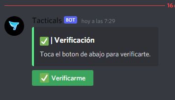 TacNetworkMC's tweet photo. ¡Sistema de Verificacion!
En nuestro discord habra sistema de verificacion para los nuevos usuarios. https://t.co/nBnkrh5Wlz