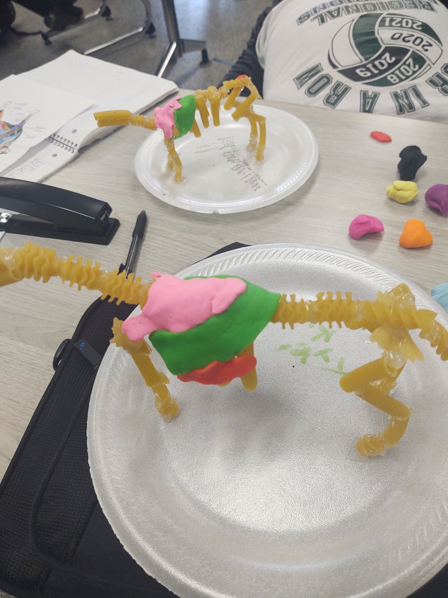 Fall Creek Veterinary Science Students identify muscles, shape, size, and attachment points while enjoying a little play doh time. #inquiry #gocrickets <a href="/fccrickets/">Fall Creek School District</a> #handsonlearning