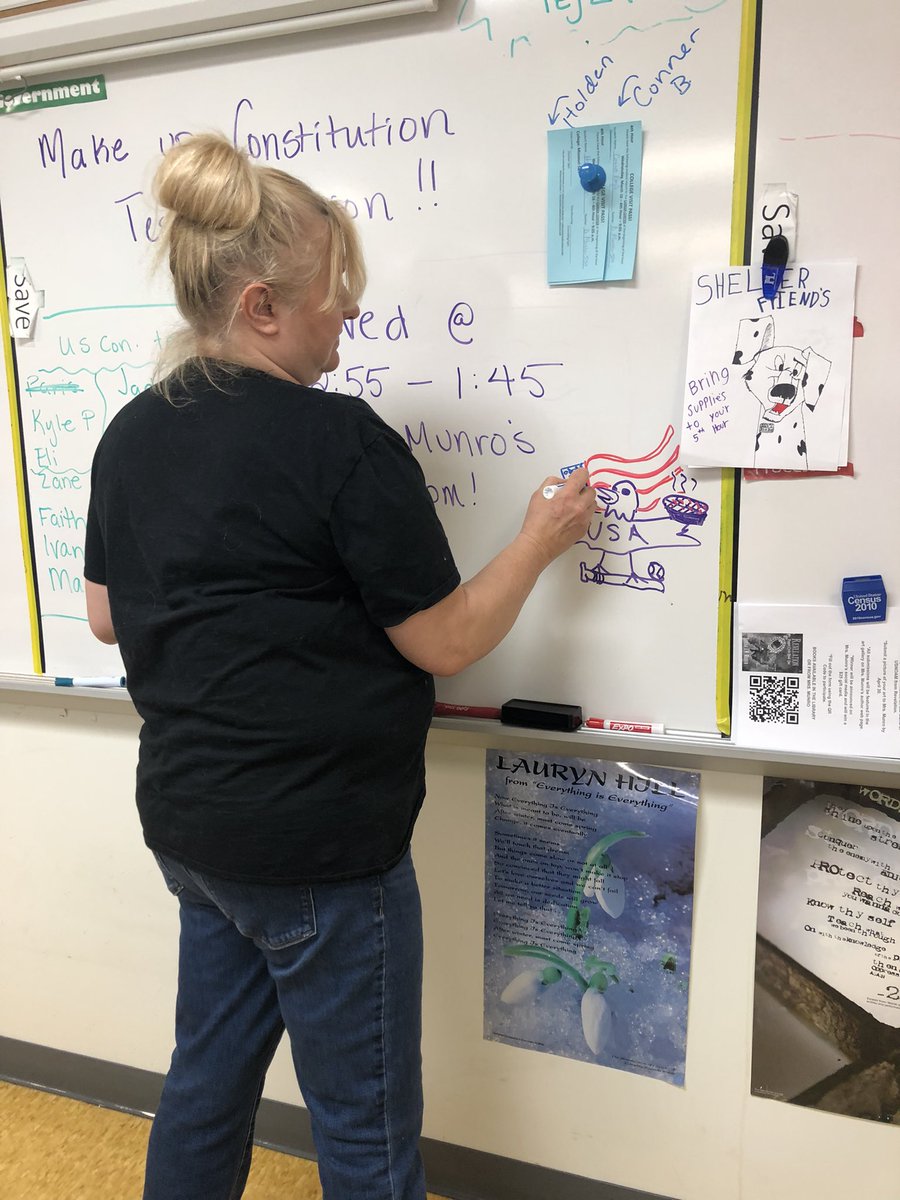 FZEDeanaClark's tweet photo. Mrs. Munro says “Go ‘Merica!�� https://t.co/r2sWGPq1rp